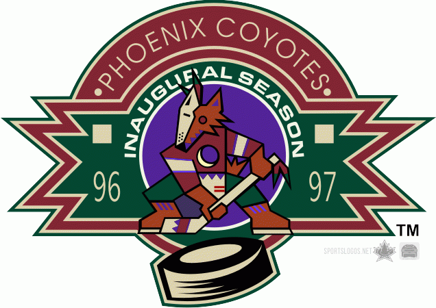 Arizona Coyotes 1996 97 Anniversary Logo cricut iron on